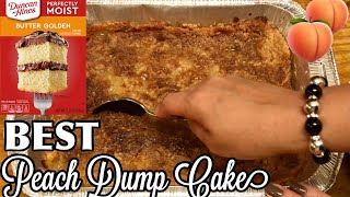 THE CLASSIC Peach Dump Cake Recipe  Peach Cobbler Dump Cake Recipe 🍑 [upl. by Freeborn535]