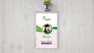 ID Badge Design Tutorial  Size of ID Card in Photoshop [upl. by Unni187]