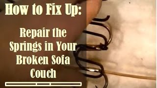 Fix Broken Sofa Springs Learn How to Diagnose and Fix Broken Sofa Springs [upl. by Adabelle]