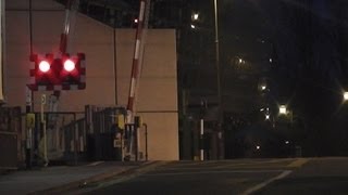 Level Crossing at Lansdowne Road in Dublin at Night [upl. by Harlie]