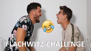 FLACHWITZ  CHALLENGE  Versuch nicht zu lachen mit Davin Herbrüggen  Momo Chahine [upl. by Andriette]