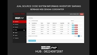 Sistem Aplikasi Inventory Barang Berbasis Web Dengan PHP dan MySql [upl. by Dorahs136]