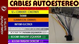 COLORES DE CABLES DEL AUTOESTEREO significado y tips [upl. by Boucher]