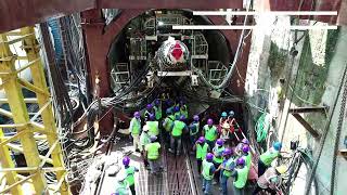 Tunneling commenced at Greenways Road Station in Corridor 3  16022023 [upl. by Akierdna]