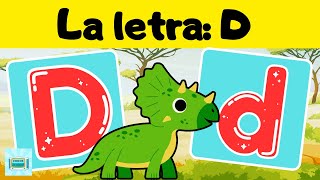 La letra quotDquot 🦕 Aprender a escribir la letra quotDquot 😊 Palabras con la Letra quotDquot 🎲 PARA NIÑOS 🤩 [upl. by Niad]