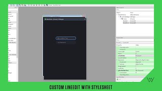 Qt Designer  Custom QLineEditTextBox with Stylesheet  Tutorial Modern Gui [upl. by Eirallam]