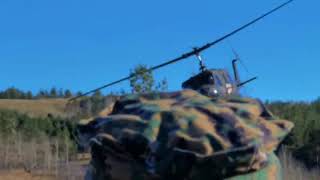 UH1 Huey Helicopter Military Approach and Landing [upl. by Paxton]