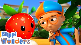 Blippi Wonders  Learn Fruit and Vegetables  More  Blippi Animated Series  Cartoons For Kids [upl. by Neyuh]