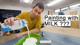 Painting My Windows With MILK  DIY Frosted Windows [upl. by Topliffe595]