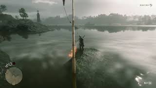 Red Dead Online  Glitched out Rocket Powered Bluegill [upl. by Leschen]