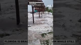 Hurricane Milton Batters Mexico’s East Coast with Powerful Waves Strong Winds [upl. by Enidlarej]