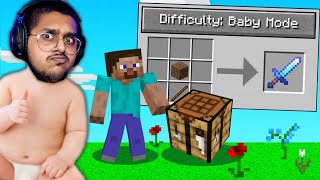 Minecraft BABY MODE   Rachitroo [upl. by Llerred]