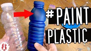 HOW TO Paint On PLASTIC Bottles Pots Jars Etc crafts artsandcrafts [upl. by Aynatahs608]