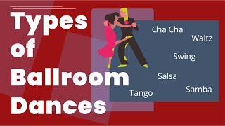 Types Of Ballroom Dance Styles  23 Ballroom Dances [upl. by Sheelah618]