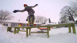 Snowskate Backyard Powder Session [upl. by Bartholomeo]