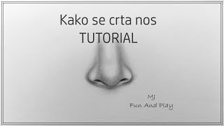 Kako brzo i lako nacrtati nos za pocetnike  tutorial  How to draw a nose easy for beginners [upl. by Erhart]