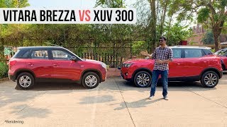 Mahindra XUV300 vs Maruti Suzuki Vitara Brezza Comparison [upl. by Neroled]