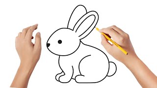 Cómo dibujar un conejito de pascua  Dibujos sencillos 🐇 [upl. by Antsirhc]