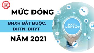 Mức đóng BHXH bắt buộc BHTN BHYT năm 2021 với NLĐ  TVPL [upl. by Elston22]