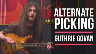 Guthrie Govan Alternate Picking Guitar Lesson Masterclass  Licklibrary Guitar Lessons [upl. by Umberto154]