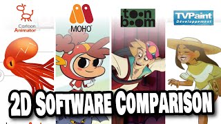 2D Animation Software Comparison  Cartoon Animator 5  Moho  Toon Boom  TV Paint [upl. by Nosirrag35]