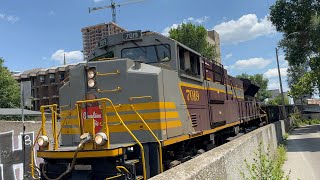 BNSF 2090Herzog Train with KCS SD70MACOld GO CabsCP 7019 Insane Mid July Weekend Railfanning [upl. by Yenoh]