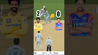 Ravindra Jadeja vs Kuldeep Yadav 1 over challenge shorts short cricket cricketshorts gaming [upl. by Aihsyt233]