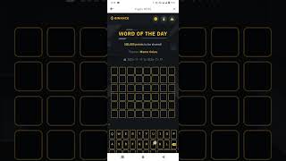 Binance Crypto WODL Answer Today  Word Of The Day  Meme Coins Theme [upl. by Ahsaeym]