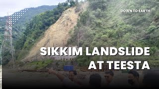 Sikkim landslide damaging the Teesta powerplant again [upl. by Zischke]