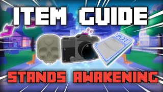 Item Guide  Stands Awakening pin comments for some updates [upl. by Edmondo433]