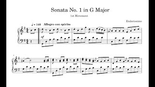 Sonata No1 in G Major 1st Movement  Original Composition  MuseScore 4 [upl. by Ecnahc]