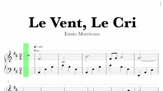 Ennio Morricone  Le Vent Le Cri Sheet Music [upl. by Ceporah]