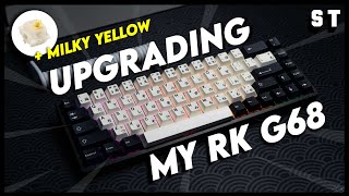 Upgrading My Royal Kludge RK68  Gateron Milky Yellow Holee Mod Keyboard Cherry Stabs  Samuel Tan [upl. by Aioj]