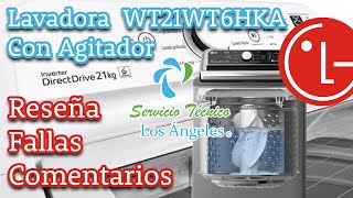 Lavadora LG con agitador 21kg WT21WT6HK ReseñaFallas [upl. by Eberly]