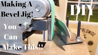 Making A Very Simple Bevel Jig  DIY  Knife Making [upl. by Sivrahc]