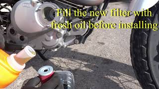 EASY Changing oil and oil filter on a Suzuki 125 DF DR DRZ GN GS RV VANVAN TU [upl. by Salangia]