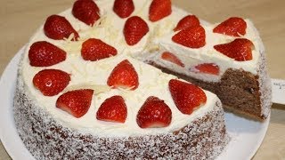 GÂTEAU ITALIEN FRAISE ET MASCARPONE FACILE CUISINERAPIDE [upl. by Ettezoj]