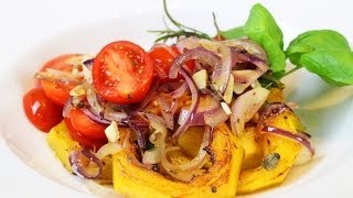 Squash Kürbis Rezept vegan  Der Bio Koch 558 [upl. by Kinch]