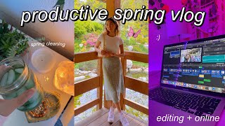 A PRODUCTIVE SPRING VLOG online school spring cleaningprincess polly haul [upl. by Alexandrina]