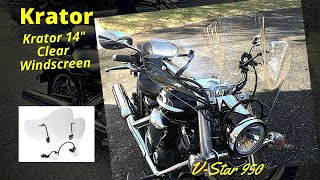 Yamaha V Star 950  Krator 14quot Clear Windscreen Installation [upl. by Eiduam]