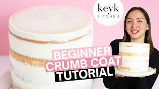 How to Crumb Coat a Cake for Beginners  Keyk Kitchen [upl. by Marder129]