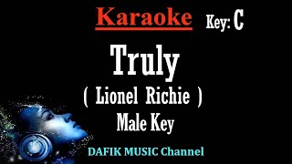 Truly Karaoke Lionel Richie Male key C [upl. by Gustaf758]