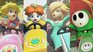 Mario Kart 8 Deluxe  All Characters Winning Animations Karts [upl. by Garek161]