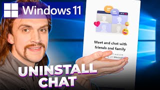 How to Permanently Uninstall Chat from Windows 11 [upl. by Arfihs]