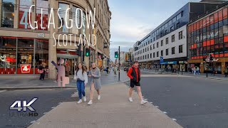 Glasgow Scotland UK  Walking City Tour 4K [upl. by Armillda]