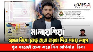 মালয়েশিয়ার প্রথম ভিসা বেড় হতে কতো দিন সময় লাগে  how to check malaysia visa by passport number 2024 [upl. by Keg932]