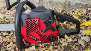 Jonsered 2036 Turbo Chainsaw 36cc cold start [upl. by Annaoy]