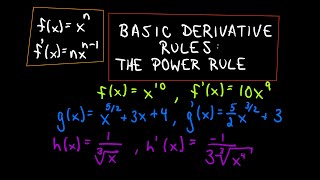 ❖ Basic Derivative Rules  The Shortcut Using the Power Rule  3 Examples ❖ [upl. by Iseabal]