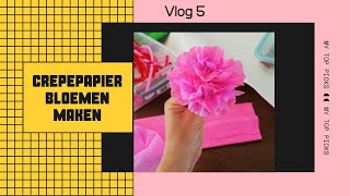 Crepe Papier Bloemen maken [upl. by Barker550]