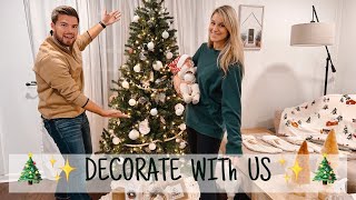 Decorating for CHRISTMAS w our NEWBORN✨🎄 [upl. by Atlee873]